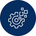 Technology integration gear graphic